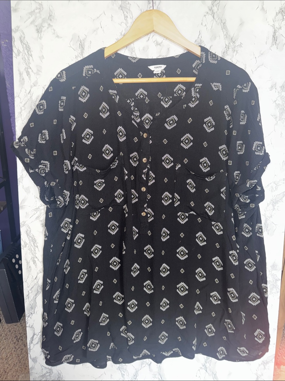 Sonoma Blouse Black Size XXL